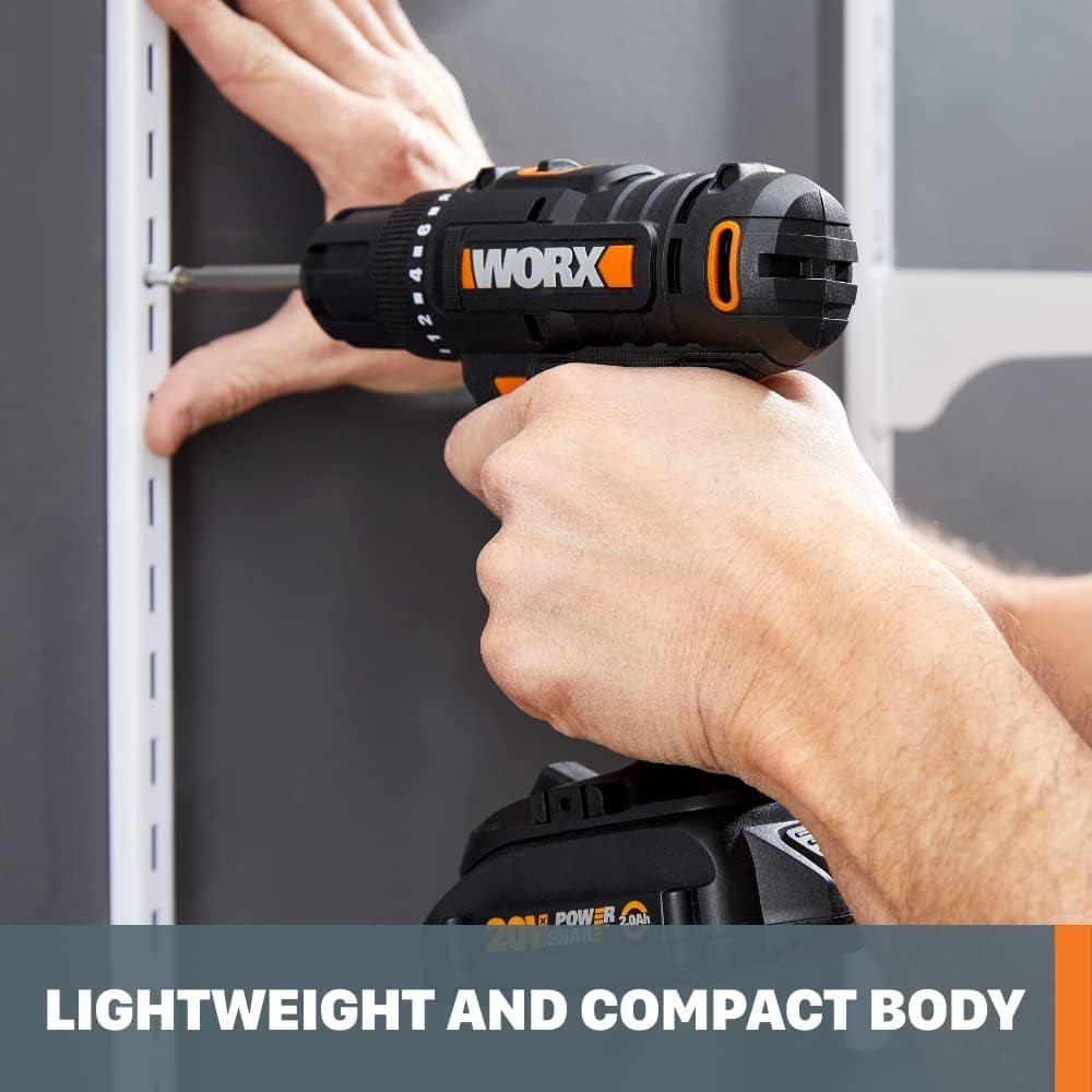 WX108L 20V 1/2" Cordless Drill Driver Power Share - (Batteries & Charger Included)