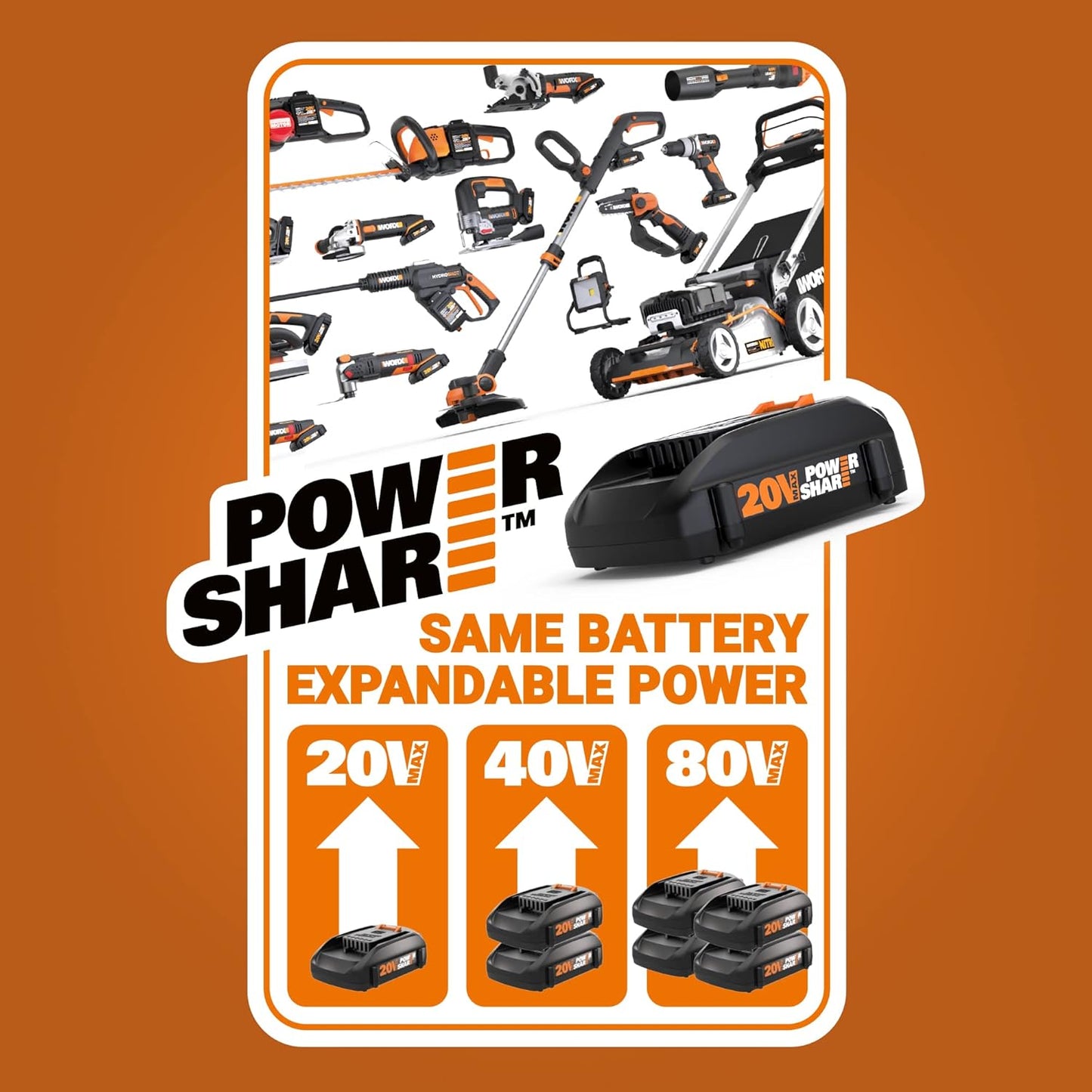 WX108L 20V 1/2" Cordless Drill Driver Power Share - (Batteries & Charger Included)