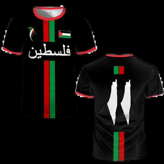 2025 New Palestine Football T-Shirts Summer Men'S and Women Palestinian Jersey Gaza Kid'S Tees Gifts Wholesale Unisex T Shirt