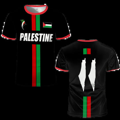 2025 New Palestine Football T-Shirts Summer Men'S and Women Palestinian Jersey Gaza Kid'S Tees Gifts Wholesale Unisex T Shirt
