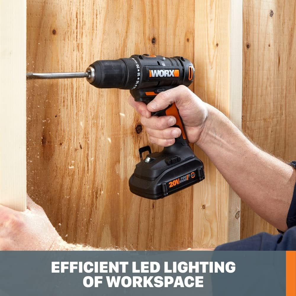 WX108L 20V 1/2" Cordless Drill Driver Power Share - (Batteries & Charger Included)