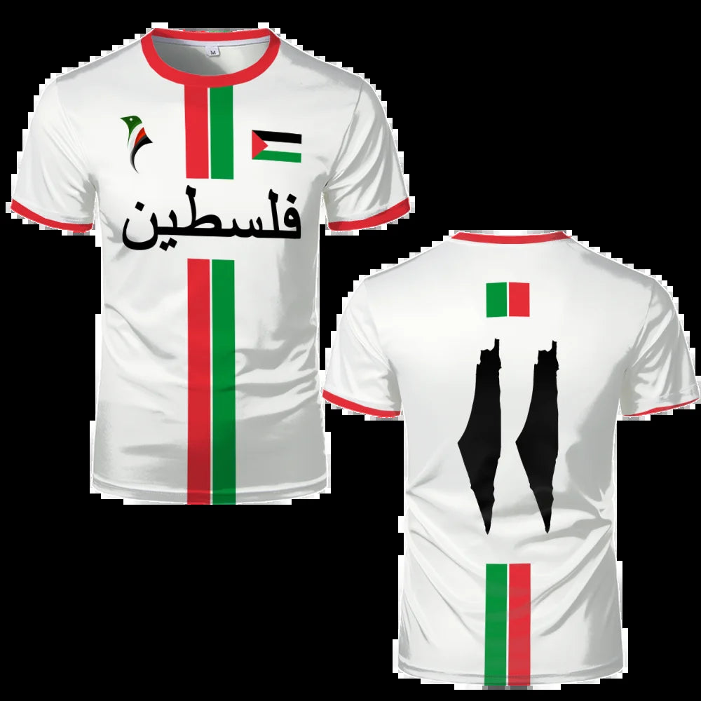 2025 New Palestine Football T-Shirts Summer Men'S and Women Palestinian Jersey Gaza Kid'S Tees Gifts Wholesale Unisex T Shirt