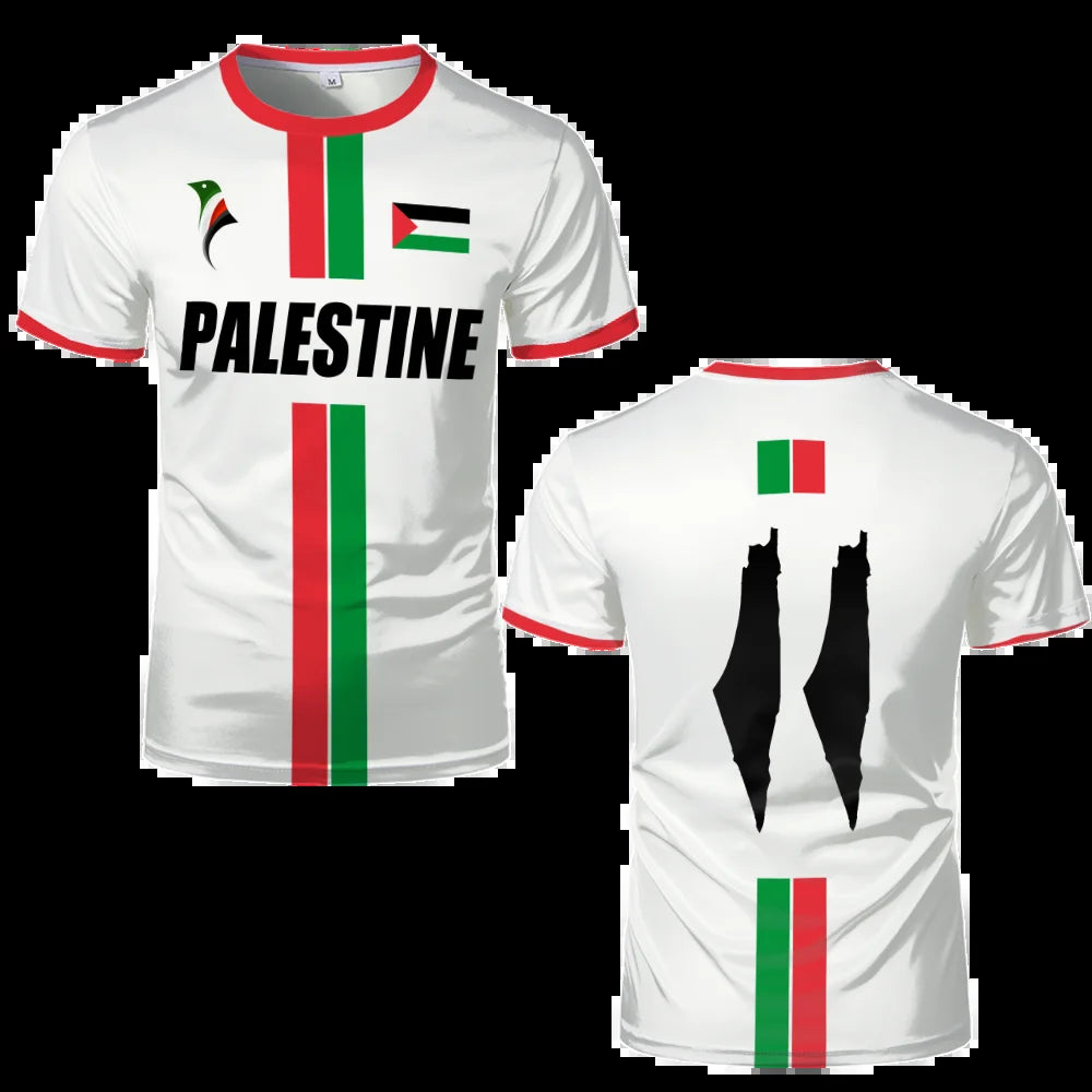 2025 New Palestine Football T-Shirts Summer Men'S and Women Palestinian Jersey Gaza Kid'S Tees Gifts Wholesale Unisex T Shirt