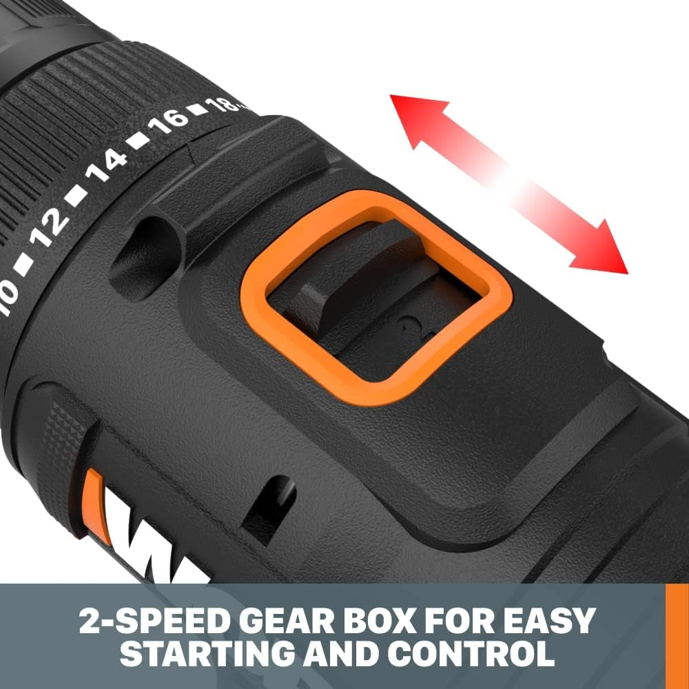 WX108L 20V 1/2" Cordless Drill Driver Power Share - (Batteries & Charger Included)
